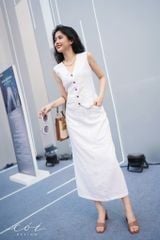 Chân váy gile linen tưng premium Cói Design