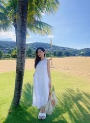 Đầm suông xoắn lưng Linen tưng premium Cói Design