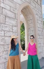 Quần suông linen ống rộng Cói Design