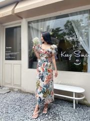 Đầm họa tiết Linen tưng premium Cói Design