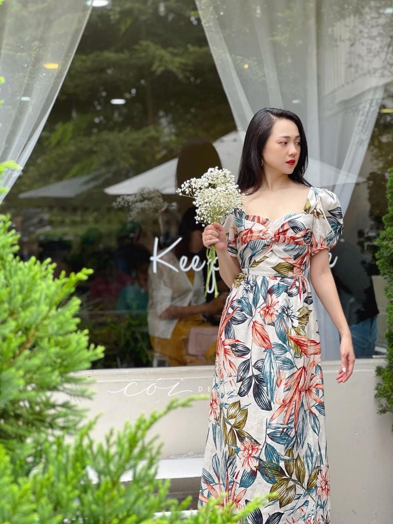 Đầm họa tiết Linen tưng premium Cói Design