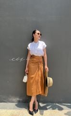 Chân váy rút dây linen Cói Design