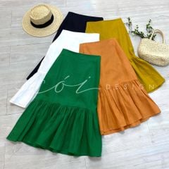 Chân váy bèo Linen tưng premiumCói Design