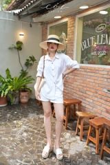 Áo sơ mi suông linen tưng premium Cói Design