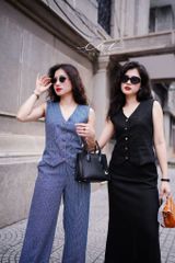 Chân váy suông xẻ tà linen tưng premium Cói Design