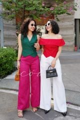 Quần suông ly giữa Linen tưng premium Cói Design