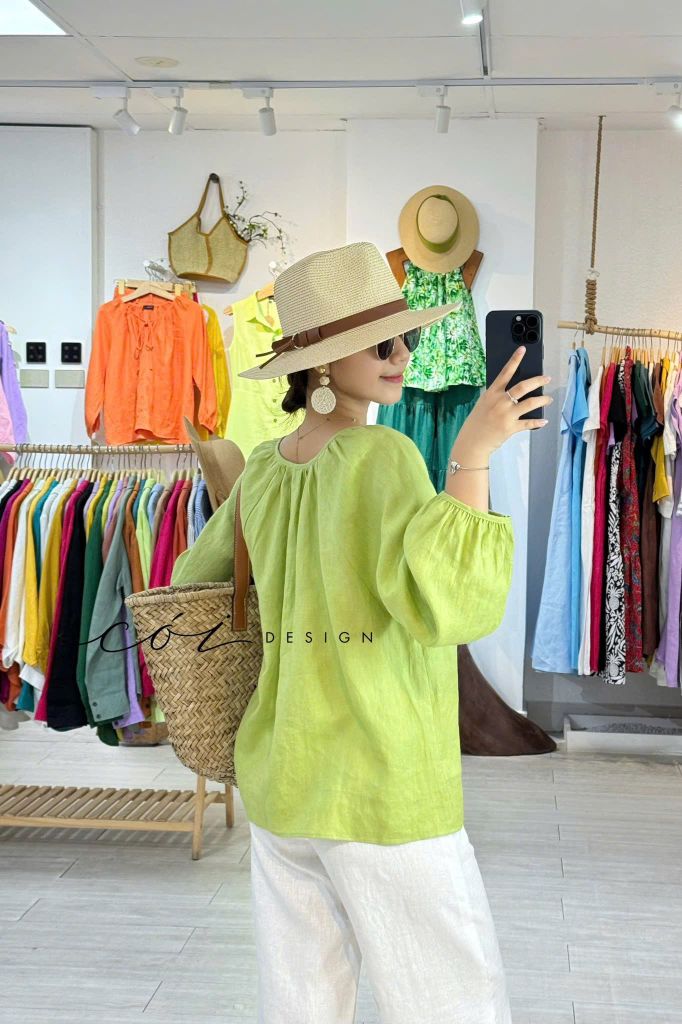 Quần suông linen tưng premium Cói Design