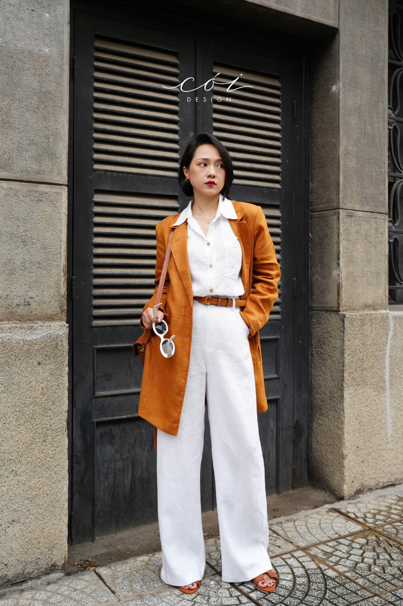 Áo blazer tay dài linen Cói Design
