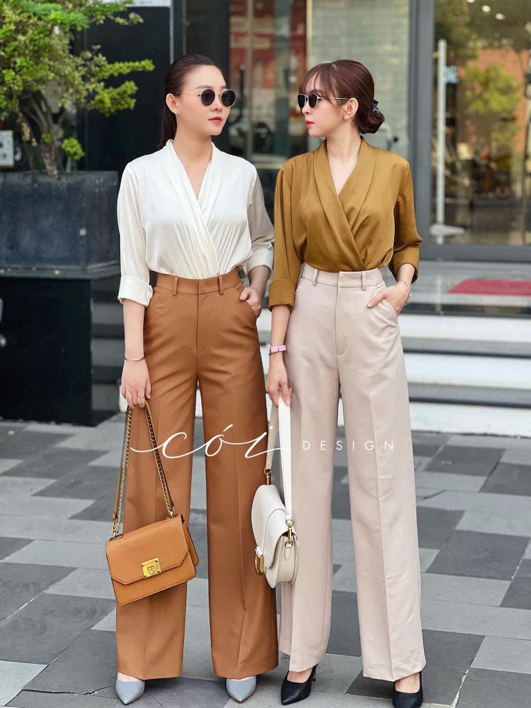 Quần ống suông gold Cói Design