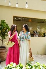 Áo croptop tay bí phối dây linen Cói Design