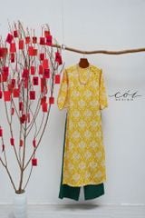 Áo dài sắc xuân Linen tưng premium Cói Design