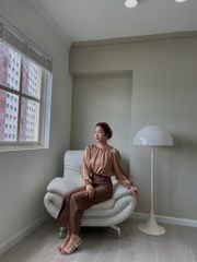 Quần ống suông gold Cói Design