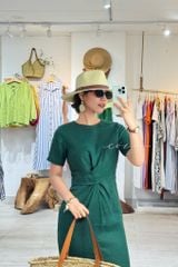 Đầm chéo eo linen tưng premium Cói Design