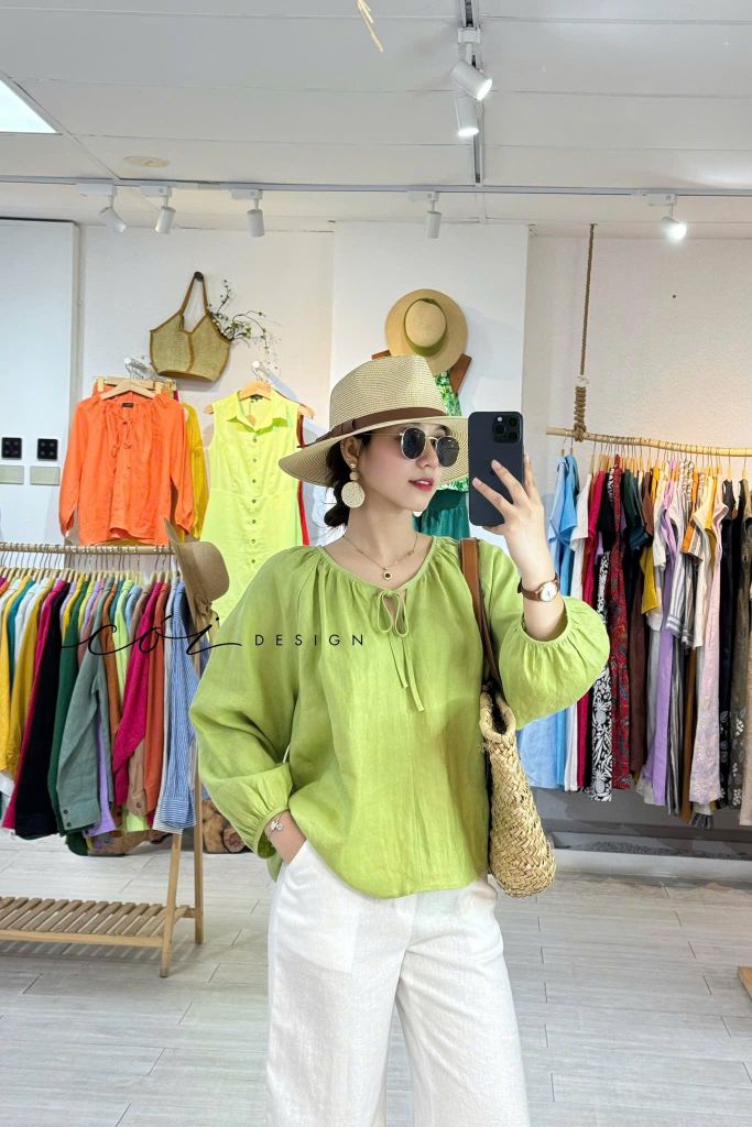 Quần suông linen tưng premium Cói Design