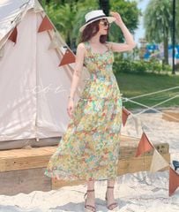 Đầm họa tiết linen tơ Cói Design