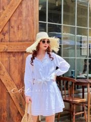 Áo cột nơ tay dài Cói Design