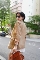 Áo blazer tay dài linen Cói Design