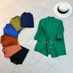 Áo blazer tay dài linen Cói Design
