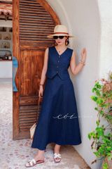 Chân váy 8 mảnh Linen tưng premium Cói Design