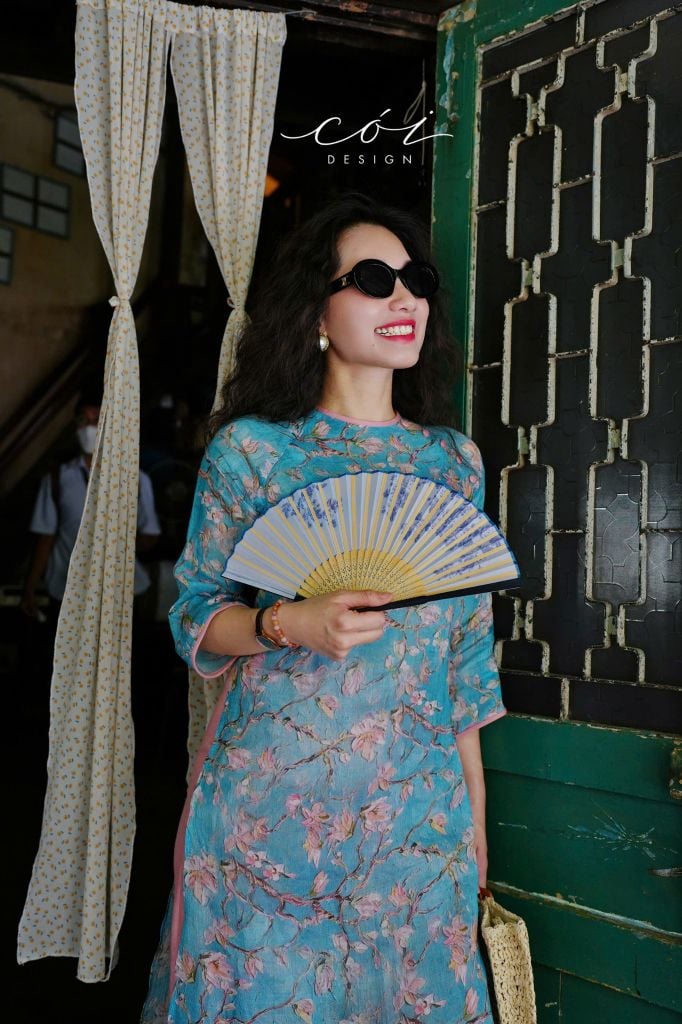 Set Áo Dài Sắc Xuân kèm quần suông Cói Design