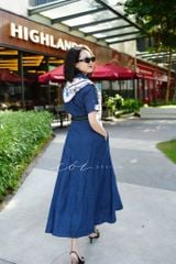 Đầm sơ mi tay ngắn Linen tưng premium Cói Design