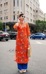 Set Áo Dài Sắc Xuân kèm quần suông Cói Design