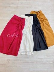 Chân váy rút dây linen tưng premium Cói Design