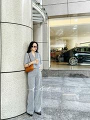 Quần suông linen sọc Cói Design