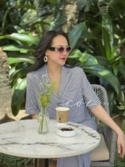 Quần suông linen sọc Cói Design