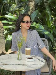 Áo linen sọc Cói Design