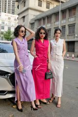 Áo gile cổ cánh én Linen tưng premium Cói Design