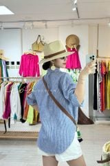 Áo sơ mi suông linen tưng premium Cói Design