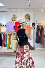 Chân váy tầng Linen tưng premium Cói Design