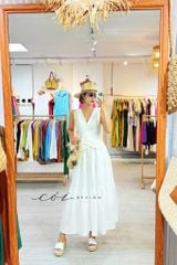 Áo gile nút bọc Linen tưng premium Cói Design
