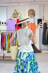 Chân váy tầng Linen tưng premium Cói Design