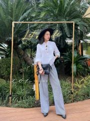 Quần suông linen sọc Cói Design