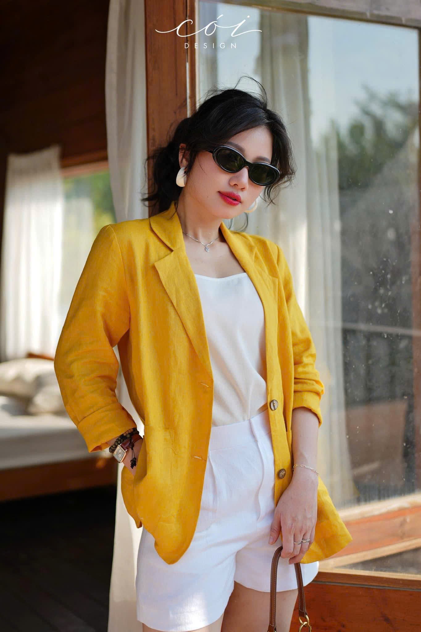 Áo blazer tay dài linen Cói Design