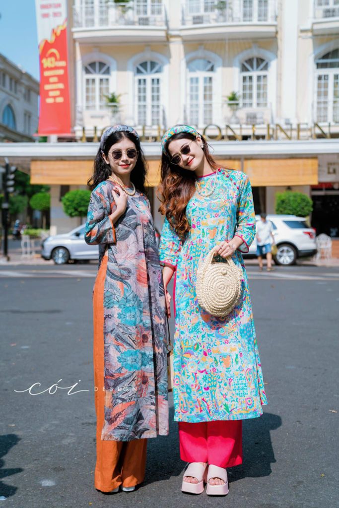 Áo Dài Sắc Xuân Bên Thềm Cói Design