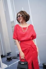 Chân váy xoắn eo Linen Cói Design