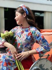 Set áo dài Sắc Xuân Bên Thềm  Cói Design