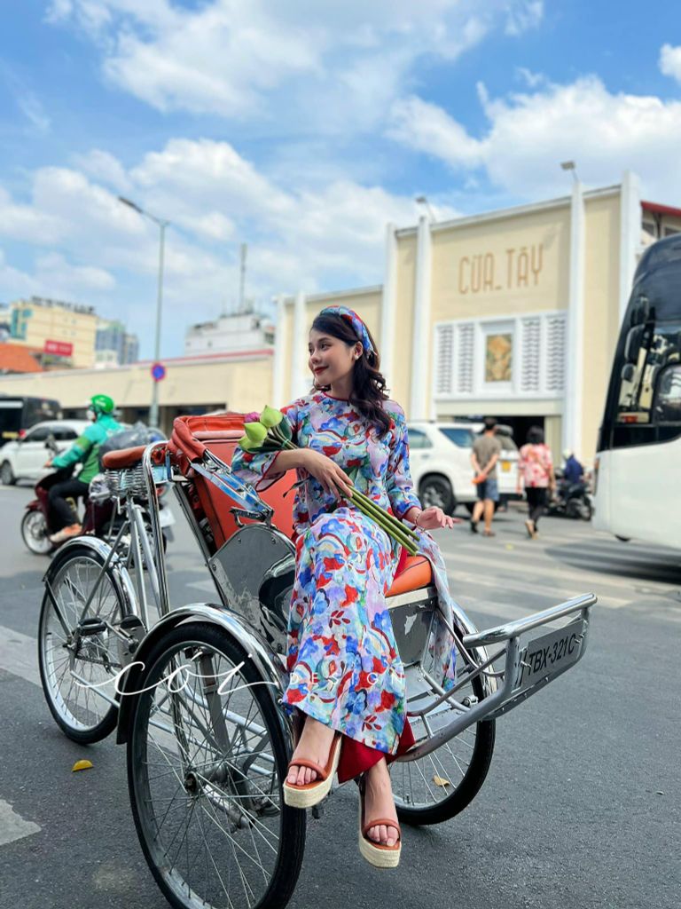 Set áo dài Sắc Xuân Bên Thềm  Cói Design