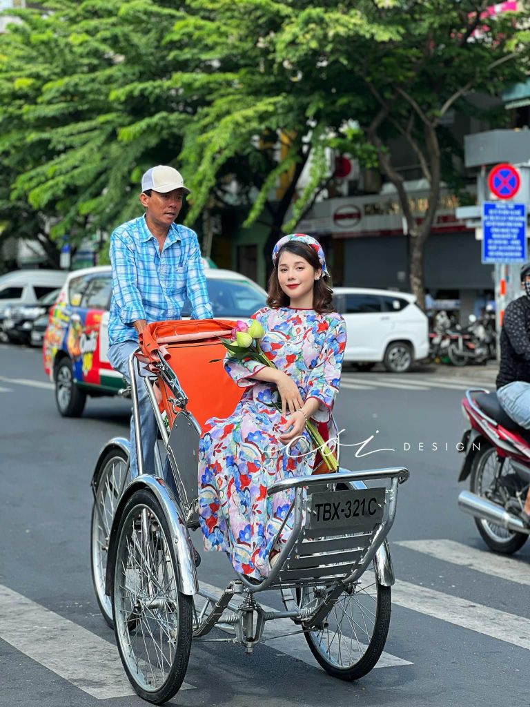 Set áo dài Sắc Xuân Bên Thềm  Cói Design