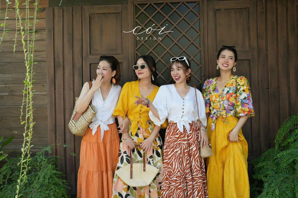Chân váy tầng Linen tưng premium Cói Design