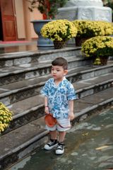 Áo danton em bé linen Kid Studio