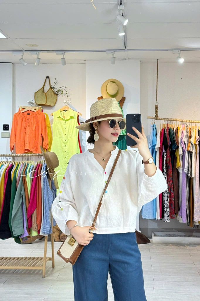 Quần suông linen tưng premium Cói Design