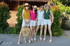 Áo sát nách nút bọc Linen tưng premium Cói Design