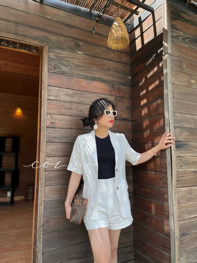 Áo blazer tay ngắn Cói Design