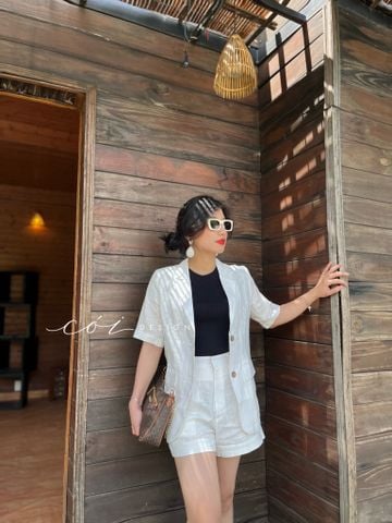 Áo blazer tay ngắn Cói Design