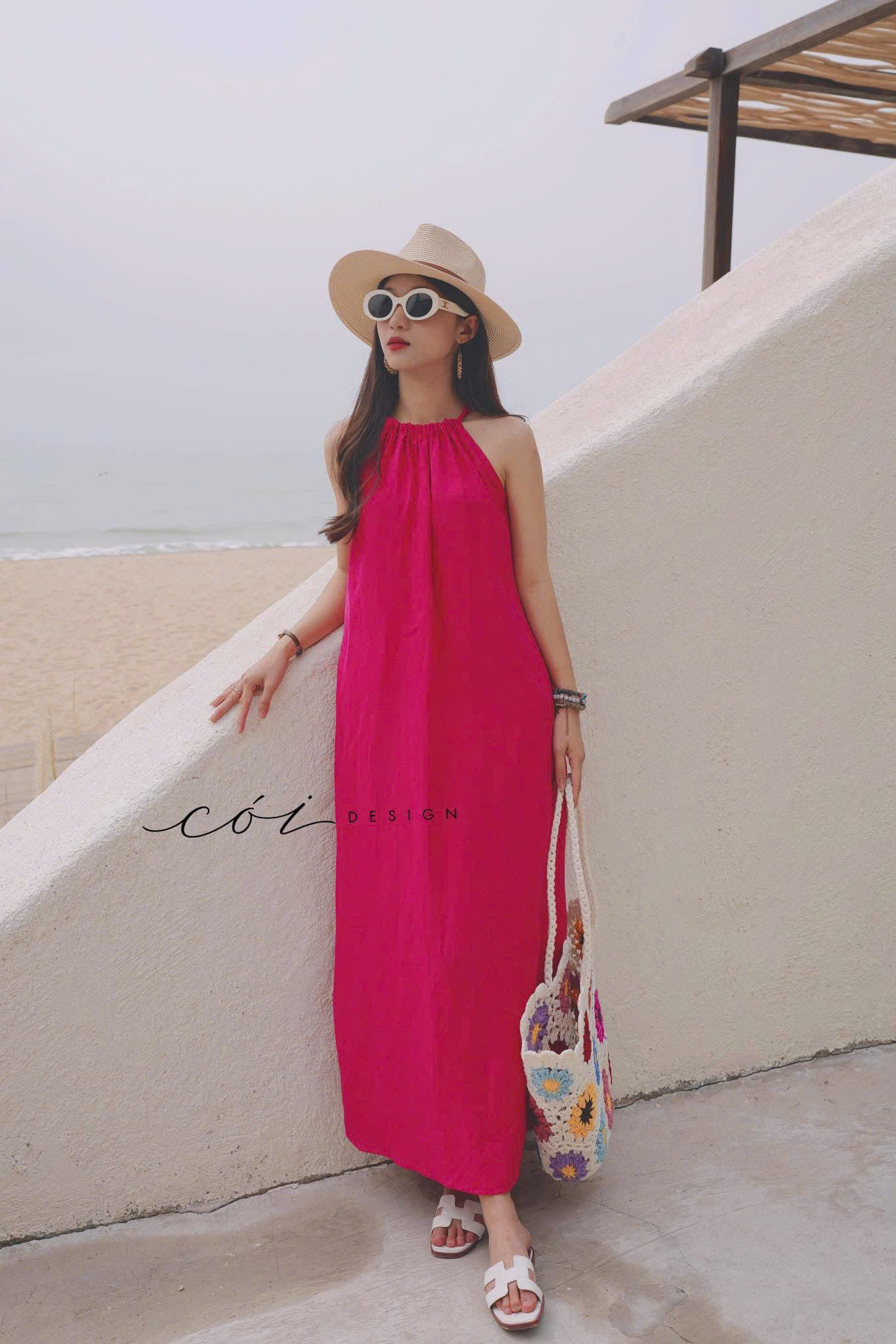 Đầm yếm suông Linen tưng premium Cói Design