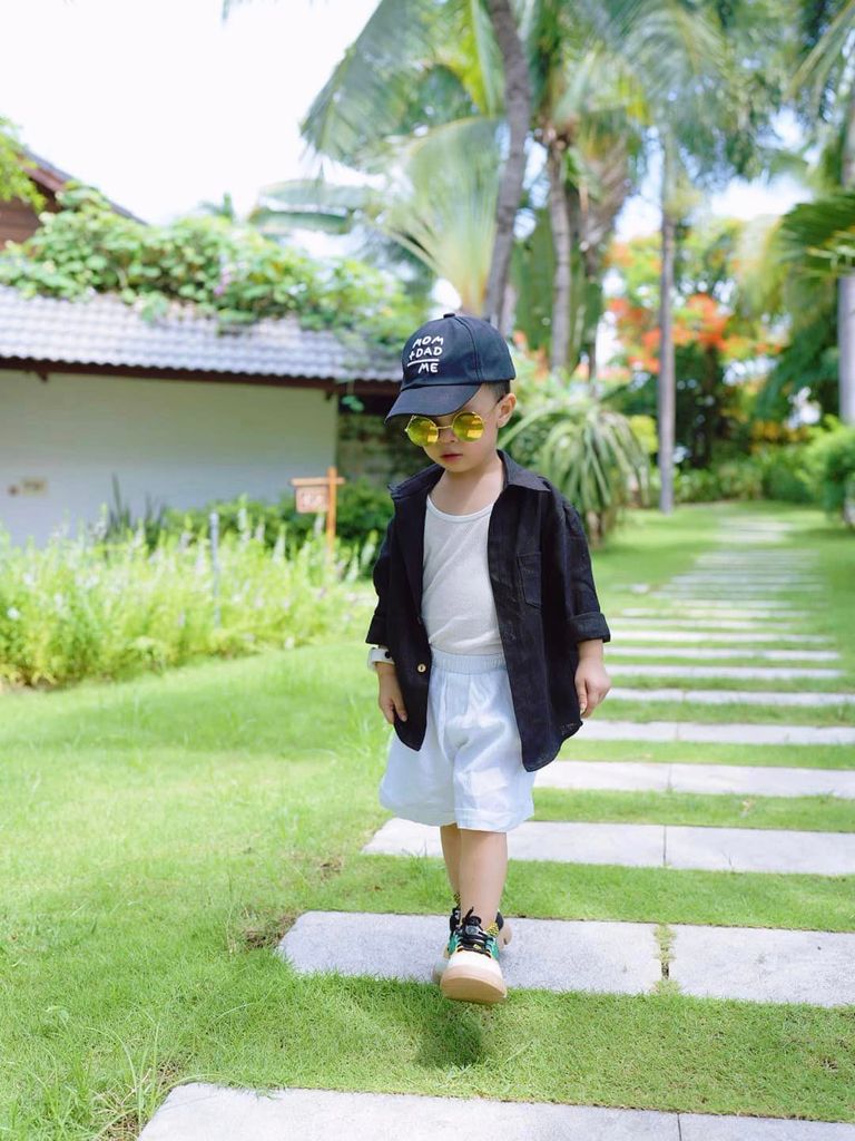 Áo sơ mi tay dài em bé linen tưng Cói Kid Studio